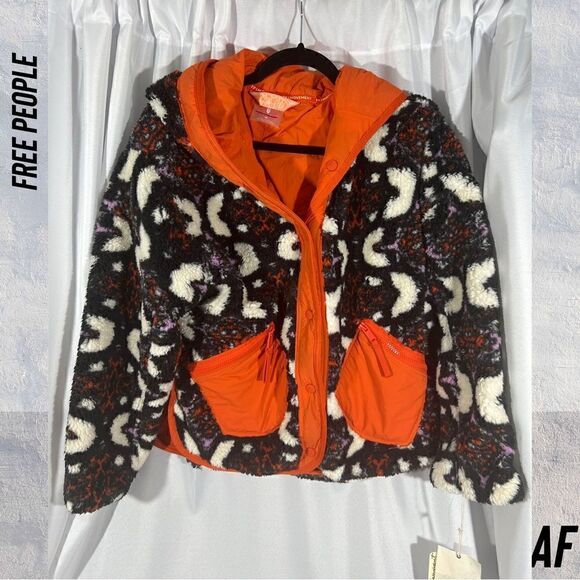 FREE PEOPLE ELEVATION REVERSIBLE JACQUARD FLEECE SNOWCAP COMBO NWT XS - Picture 7 of 9